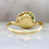 Eye of Logos Rose Cut Diamonds Wedding Ring in 18K Yellow Gold