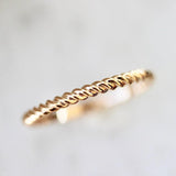 Twisted Design 14K Yellow Gold Band Ring