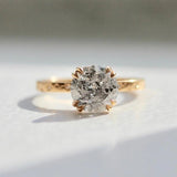2.5ct Salt & Pepper Diamond Wedding Ring - 18K Gold