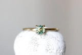1ct Green Sapphire 18K Yeelow Gold Ring