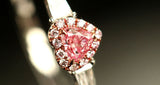 Pink Diamond Heart Cut Ring - 18K White Gold