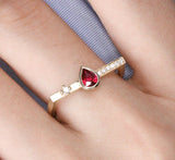 Hippocrepiform Ruby 18K Gold Geometric Ring