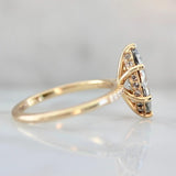 1.7ct Marquise Salt & Pepper Diamond 18K Gold Wedding Ring