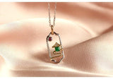 Emerald & Ruby Diamond Necklace in 18K Gold