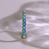 Cabochon Opal 18K Yellow Gold Band Ring