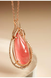 11ct Rhodochrosite & Diamond in 18K Gold