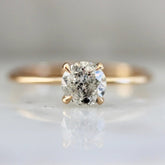 1.02ct Stella Salt & Pepper Diamond Round Brilliant Cut Ring - 18K Gold