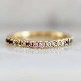 Colored Diamonds Band Ring in 18K Yellow Gold