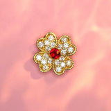 Plum Blossom Jedi Spinel 18k Pendants with Diamond