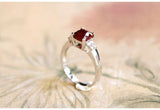 2.07ct Pigeon Blood Ruby Cushion Ring in 18K White Gold