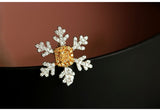 Snowflake Fancy Yellow Diamonds Necklace in 18K Yellow Gold