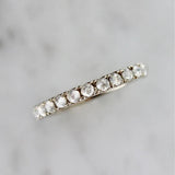 Icy Rose Cut Round Diamond 18K White Gold Ring