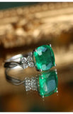 3.13ct Emerald & Diamond Statement Ring in 18K White Gold