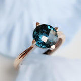 1.5ct London Blue Topaz Ring in 18k Yellow Gold