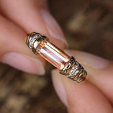 Imperial Yellow Topaz Diamond 18K Gold Ring