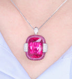 15.68ct Rubellite Diamond Ring - Platinum 950