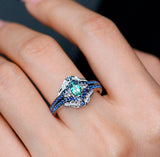 Superior Alexandrite Chrysoberyl Ring, Diamond Halo in 18K Gold