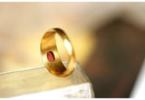 Red Tourmaline Diamond 18K Yellow Gold Statement Ring
