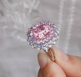 3.6ct Pink Spinel Platinum 950 Statement Ring