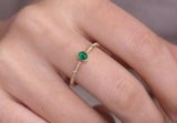 Colombia Emerald 18K Matter Finish Band Ring