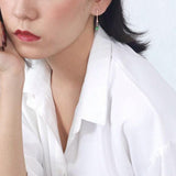 Tsavorite Teardrop Cut Earrings with Diamond in 18K Yellow Gold