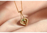 Emerald & Diamonds 18K Yellow Gold Necklace