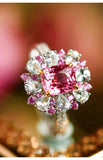 1ct Pink Spinel & White Sapphire Ring - 18K White Gold