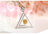 Fancy Yellow Diamonds Pyramid Necklace in 18K Yellow Gold