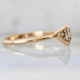 Champagne Brown Diamonds Heart-Shaped Ring in 18K Yellow Gold