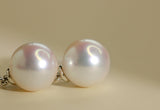Tanzanite & 8mm Akoya Pearl Earrings with Diamonds in 18K Gold