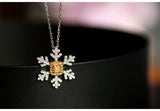 Snowflake Fancy Yellow Diamonds Necklace in 18K Yellow Gold