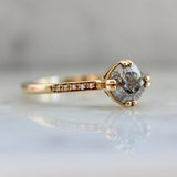 1ct Salt & Pepper Diamond Round Cut 18K Gold Wedding Ring
