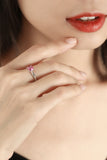 1.15ct Pinkish Spinel Cushion Ring - 18K White Gold
