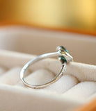 1.7ct Heart-Shaped Teal Sapphire & Diamonds 18K White Gold Ring