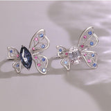 Butterfly Blue Spinel & White Sapphire Ring - 18K White Gold
