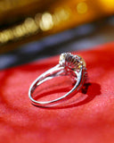 1.3ct Chrysoberyl Cat's Eye Gemstone Diamond Ring in 18K White Gold