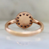 Helius Salt & Pepper Rose Cut Disc Ring - 18K Rose Gold
