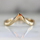 Chevron 14K Yellow Gold Chevron Band Ring