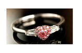 Pink Diamond Heart Cut Ring - 18K White Gold