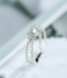 White Diamond Infinity Wedding Ring in 18K White Gold