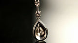 Pink Diamond Pear Shape Necklace - 18K White Gold