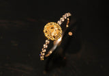 Fancy Yellow Diamonds Wedding Ring in 18K Yellow Gold