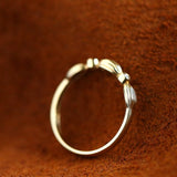 White Diamond Horizontal Stone Ring in 18K Yellow Gold