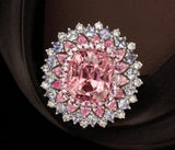 3.6ct Pink Spinel Platinum 950 Statement Ring