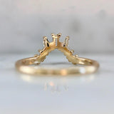Baguette & Marquise Diamond Chevron Ring in 14K Yellow Gold