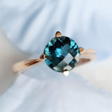 1.5ct London Blue Topaz Ring in 18k Yellow Gold