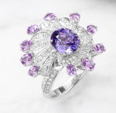 Free Form Design 2ct Purple Sapphire Ring - Platinum 950