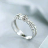 White Diamond Infinity Wedding Ring in 18K White Gold