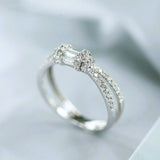 White Diamond Infinity Wedding Ring in 18K White Gold