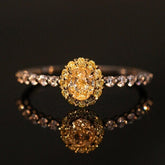 Fancy Yellow Diamonds Wedding Ring in 18K Yellow Gold